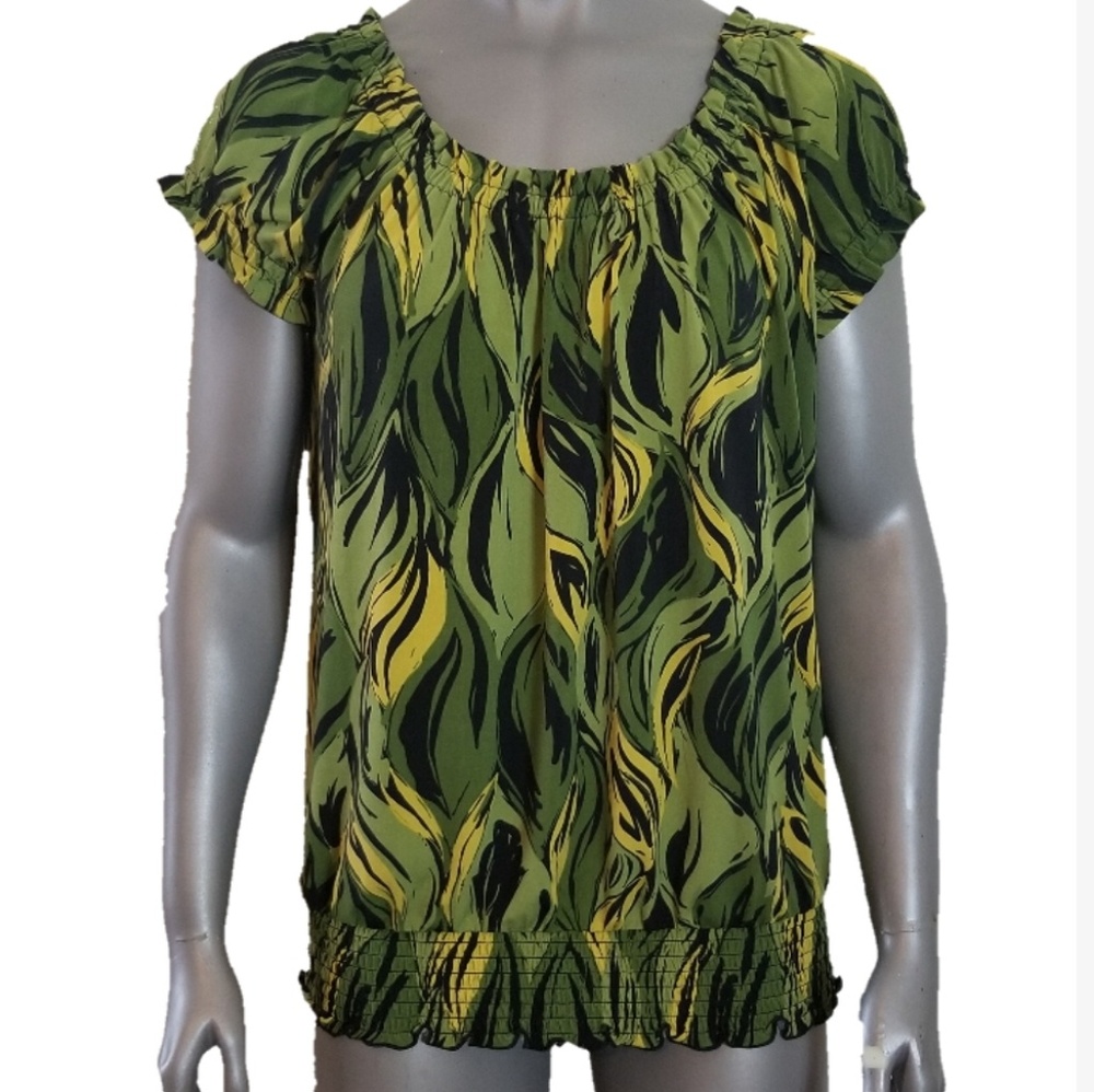 APT 9 Print Short Sleeve Blouse